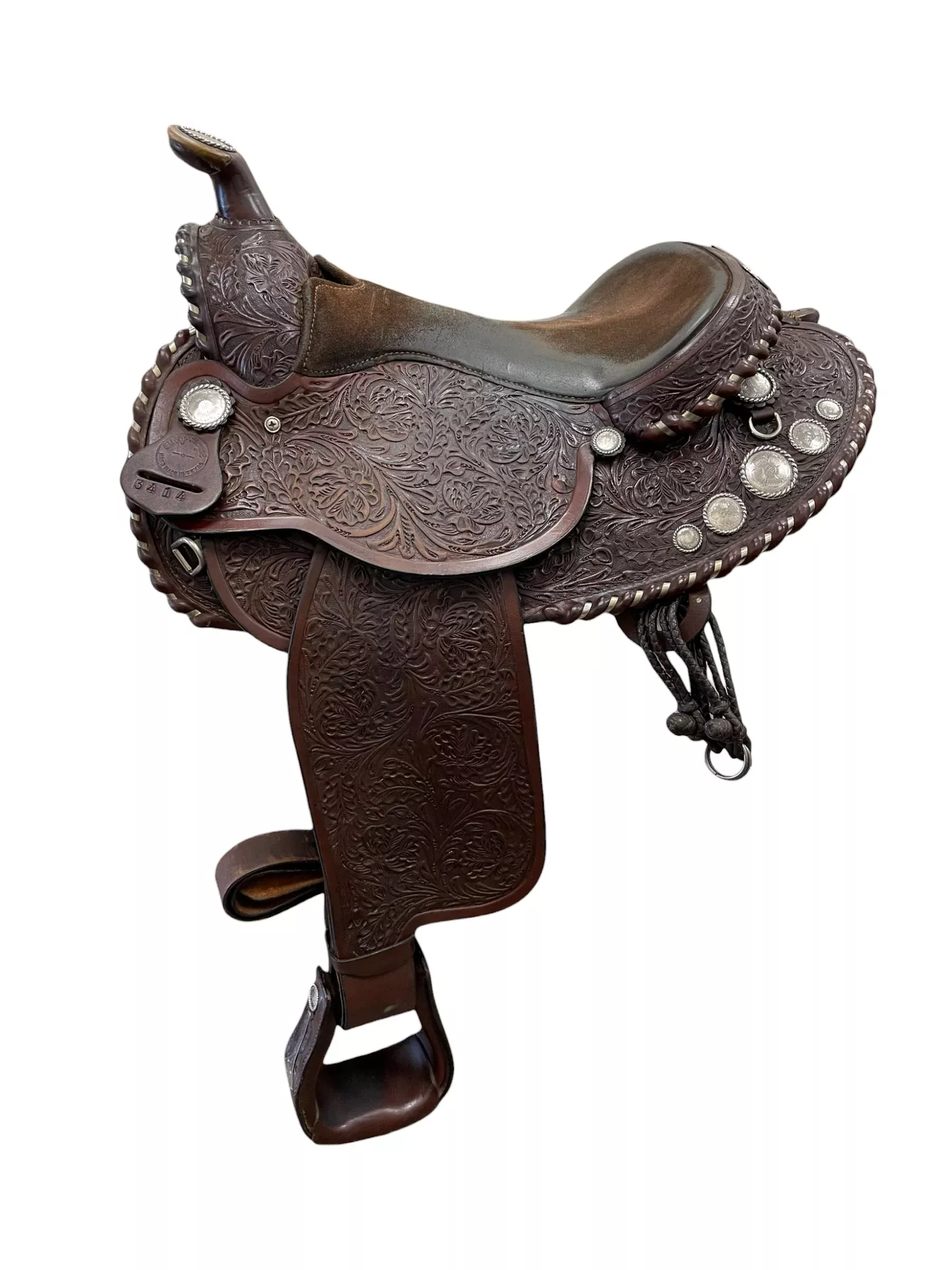 Billy Royal Western Saddle - Brown - Approx 15" Seat / 6" Gullet - USED