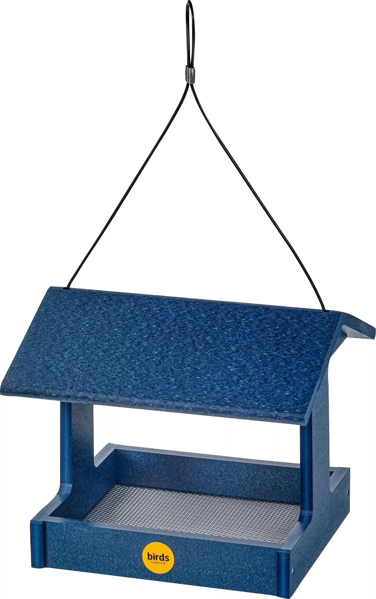 Bird's Choice Recycled Plastic Fly-Thru Bird Feeder, Blue