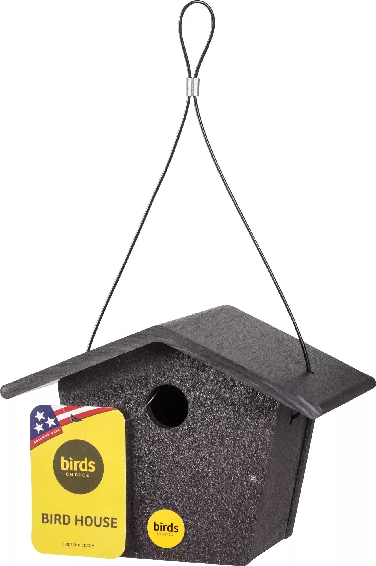 Bird's Choice Recycled Plastic Wren Bird House Black