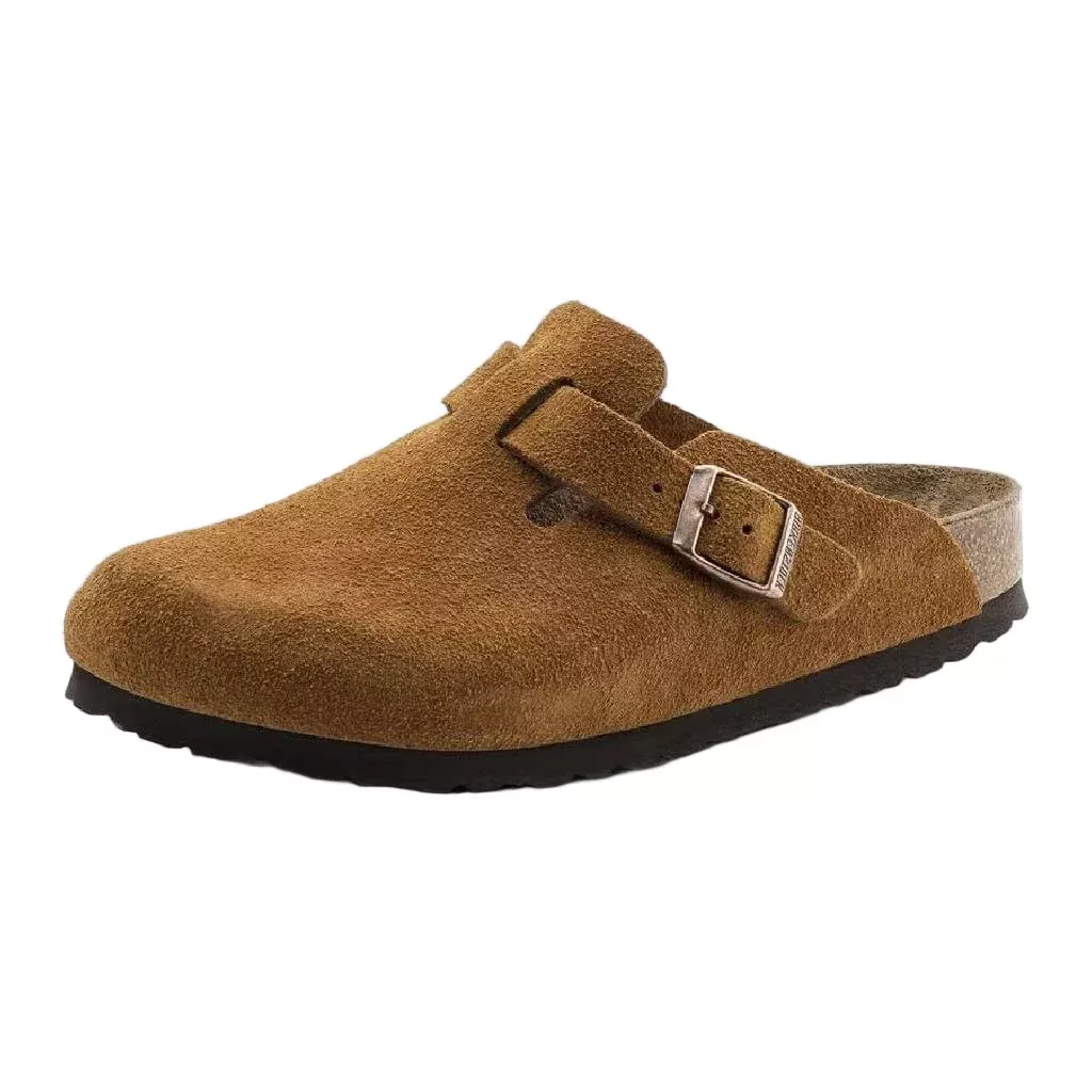 Birkenstock Boston Soft Footbed - Suede Leather Mink
