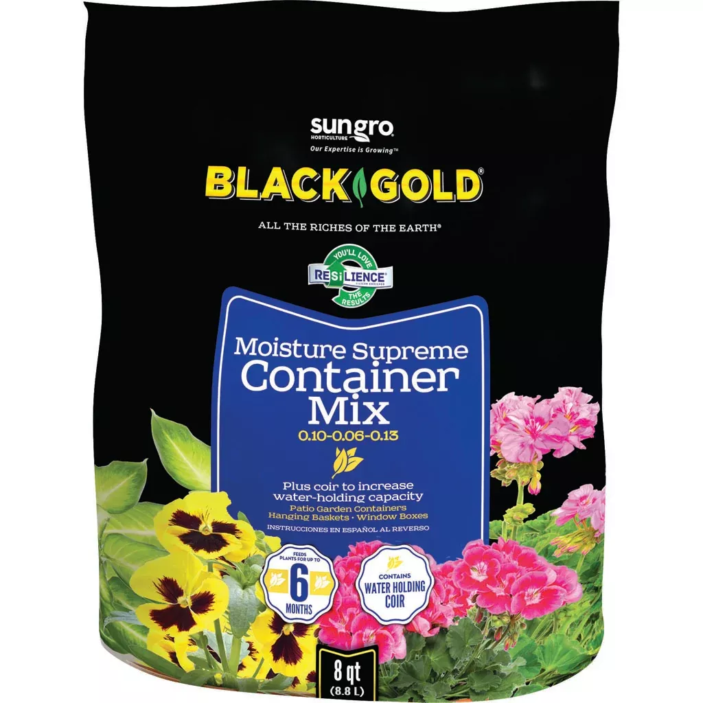 Black Gold Moisture Supreme Container Mix, 8 qt