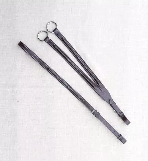 Black Oak Running Martingale Attachment - Round Raised/Fancy Stitched