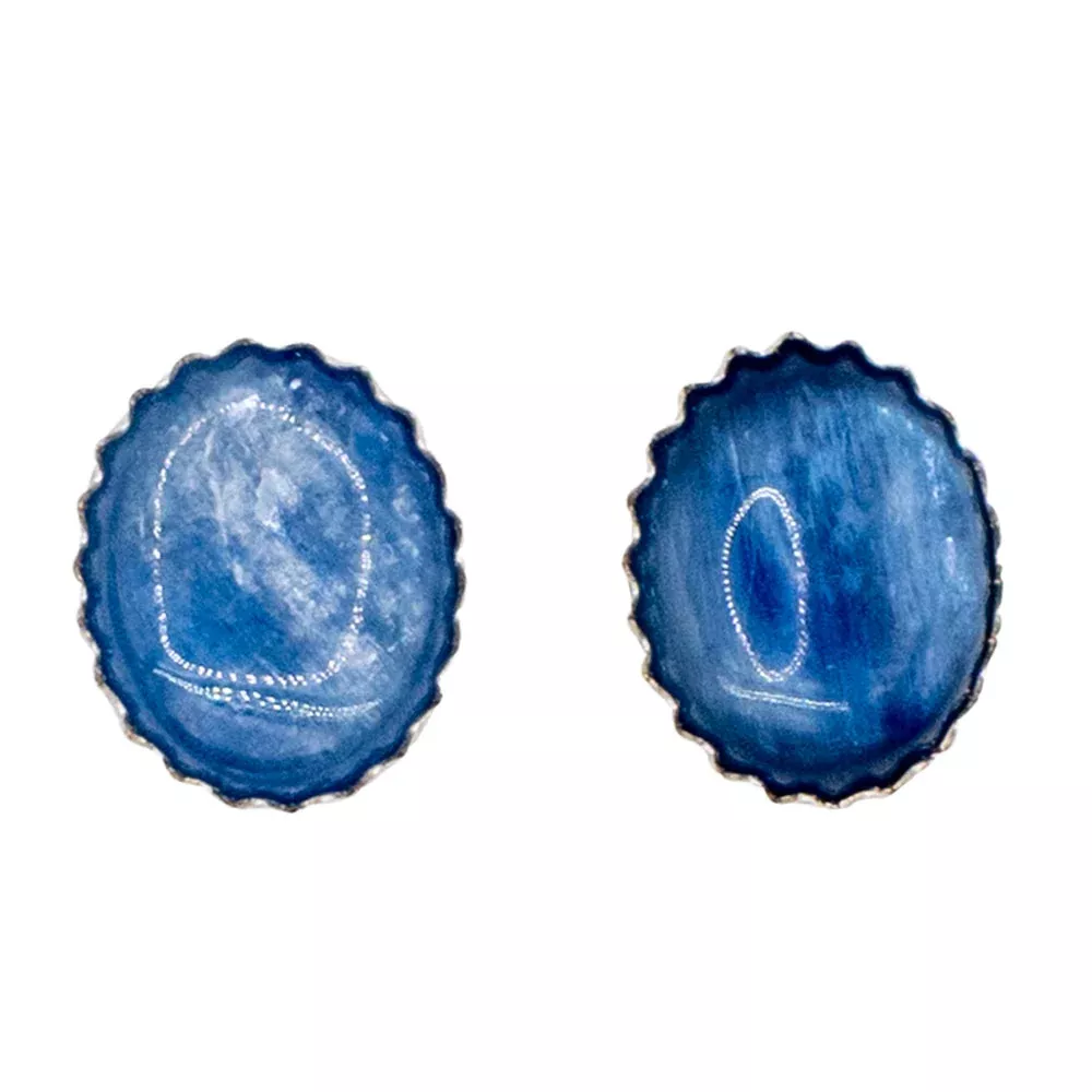 Blue Lapis Stud Earrings