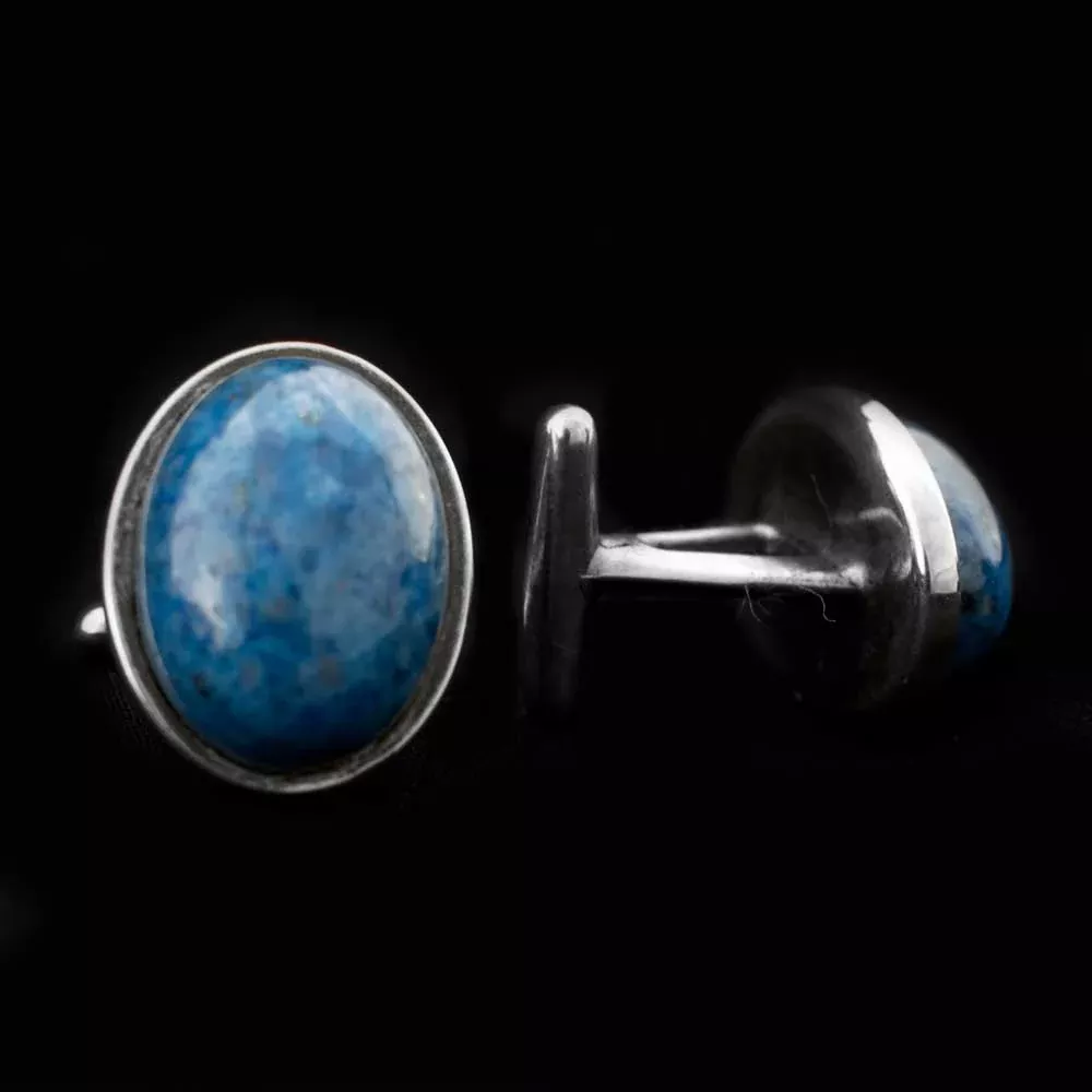 Blue Stone Cuff Links