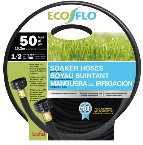 Bond Eco Flo Soaker Hose 1/2 in x 50 ft Black