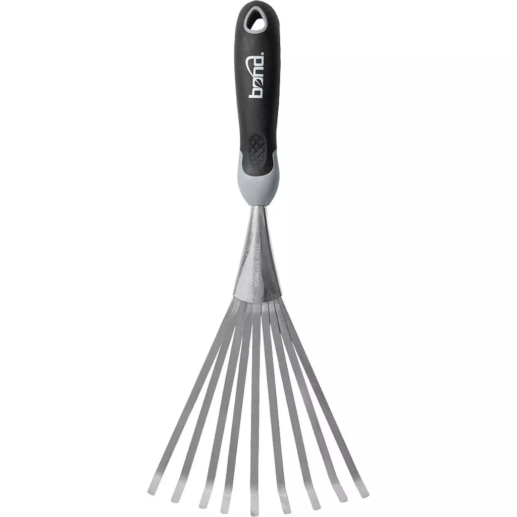 Bond Stainless Steel Hand Fan Rake, 16 x 5 in, Black