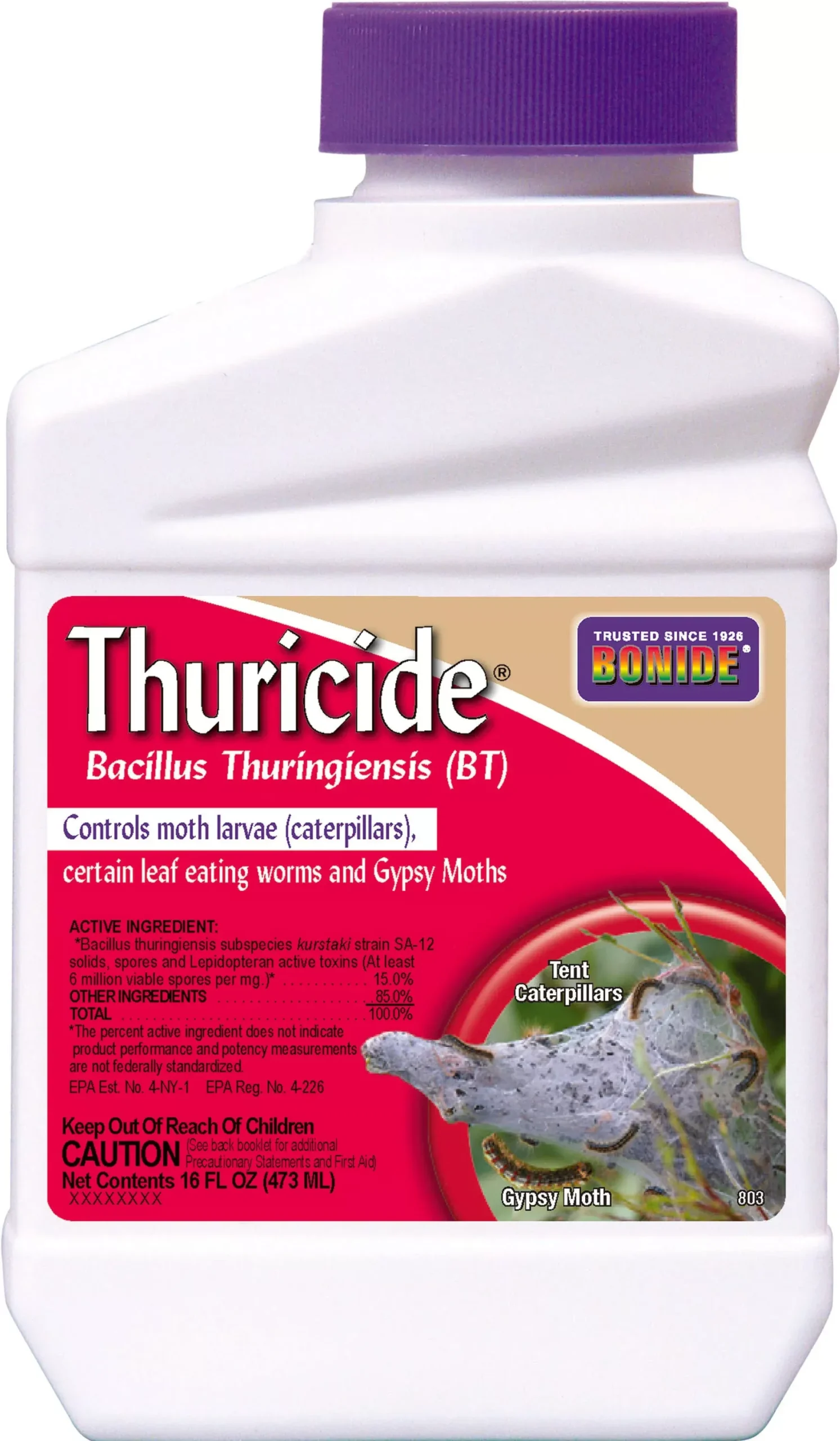 Bonide 803 Concentrate Thuricide Bt Insect Killer, 16 OZ