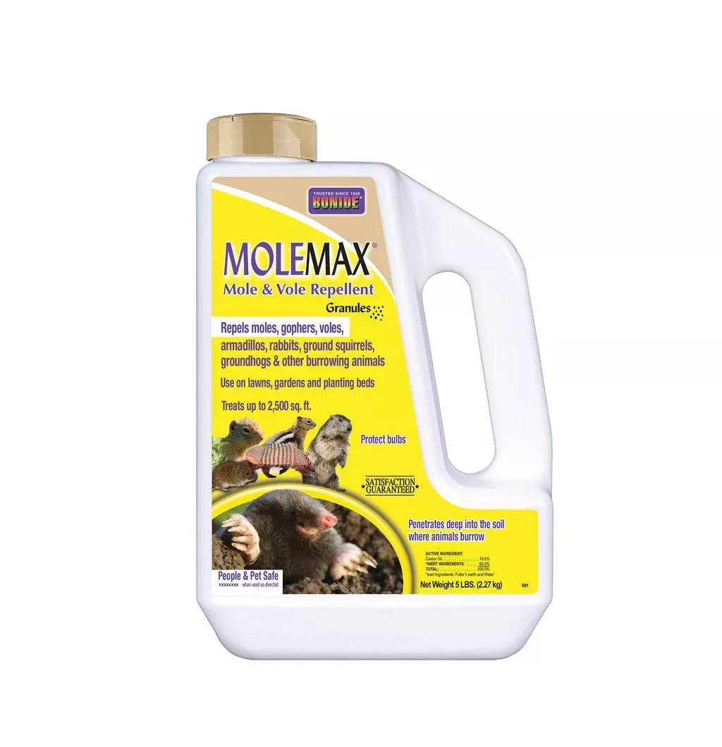 Bonide MoleMax Mole & Vole Repellent Granules, 5 lb