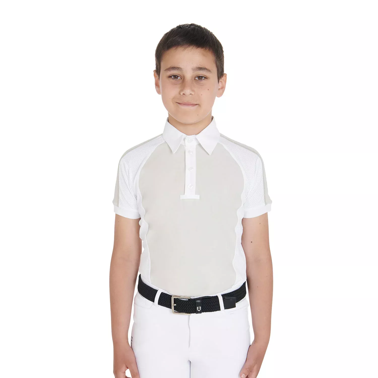 Boy's Slim Fit Competition Polo with Mesh Inserts