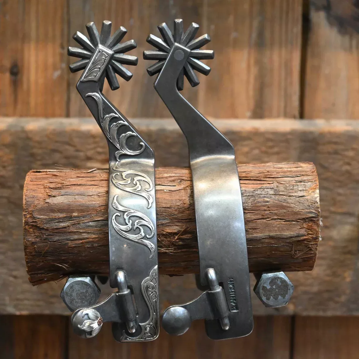 Brandon Anthony Silver Mounted 12pt. Spurs