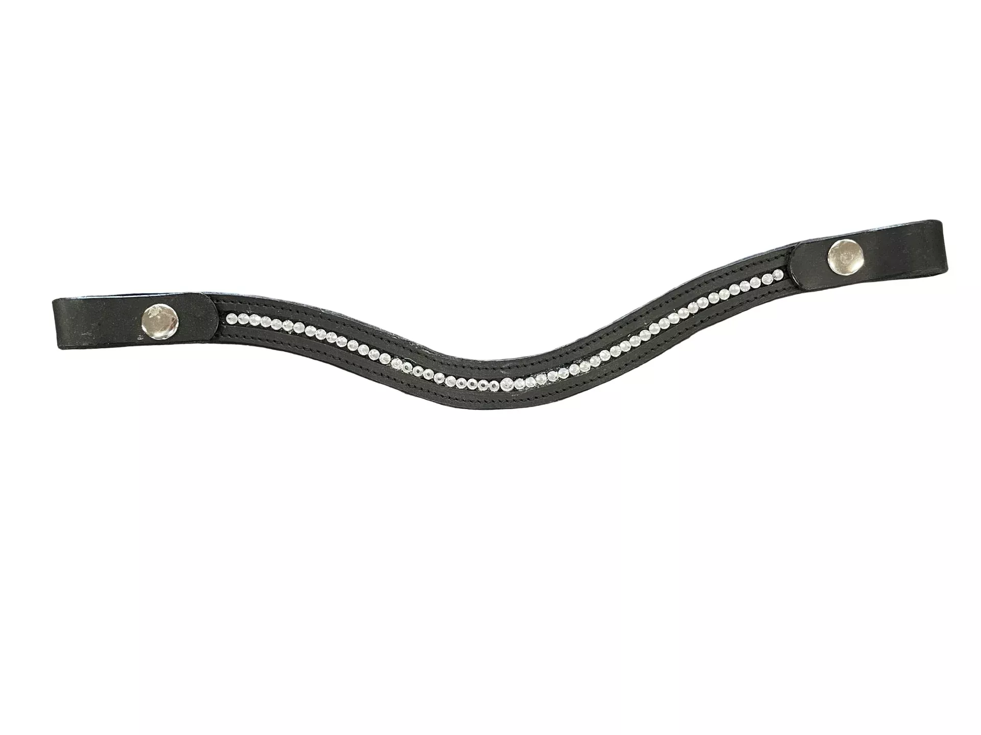 Browband - Black/White Rhinestones - Approx 14.5" - USED