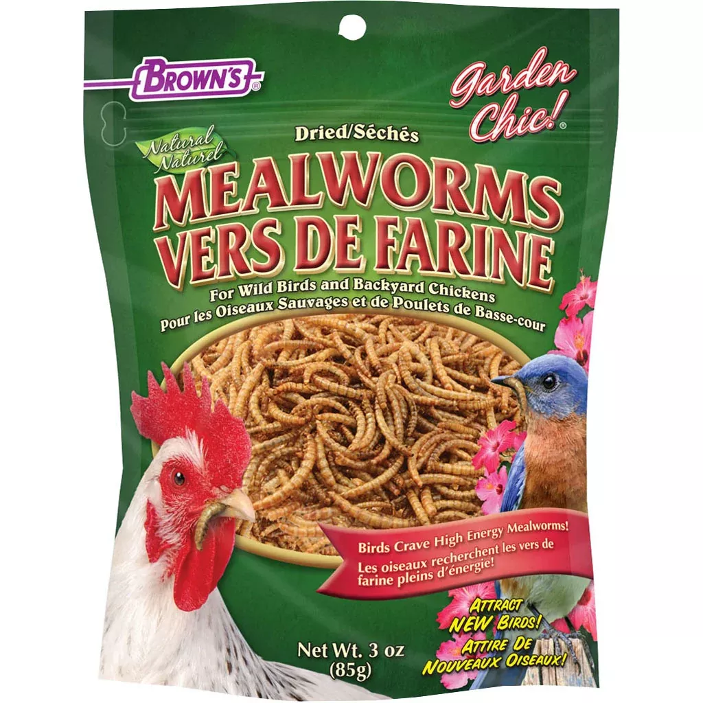 Brown's Garden Chic! Mealworms 3 oz