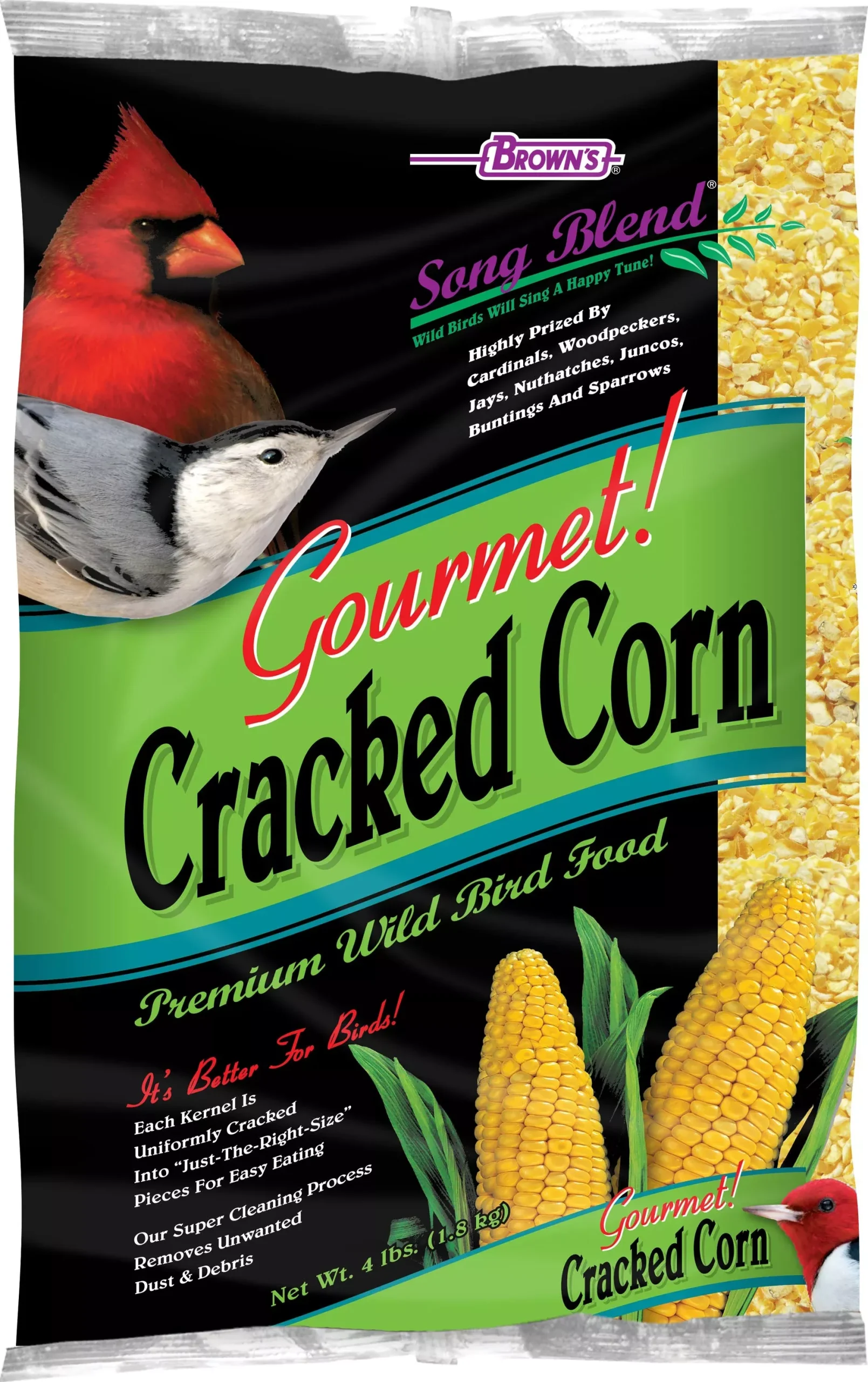 Brown's Song Blend Gourmet Cracked Corn 4 lb