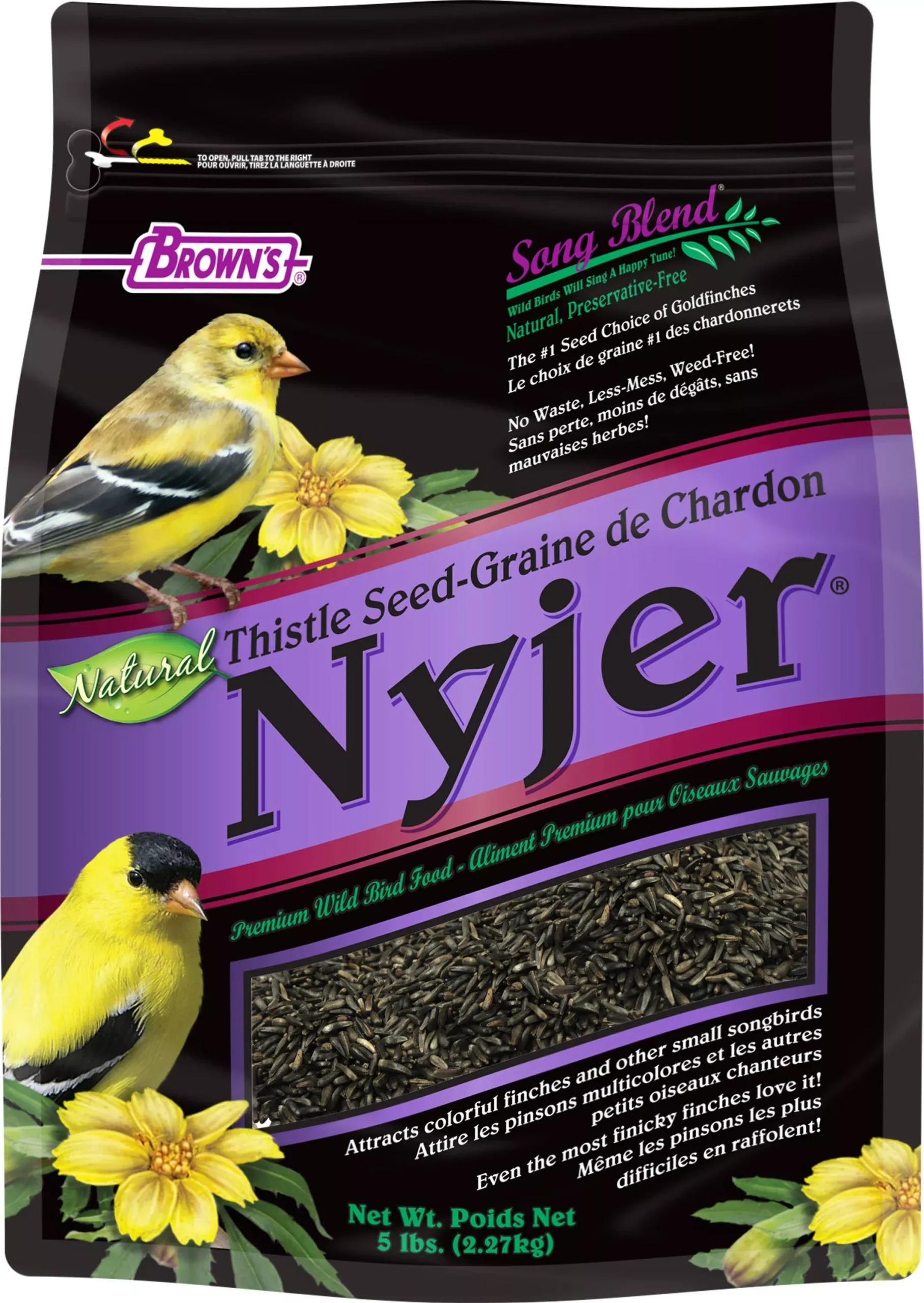 Brown's Song Blend Nyjer Thistle Seed 5 lb