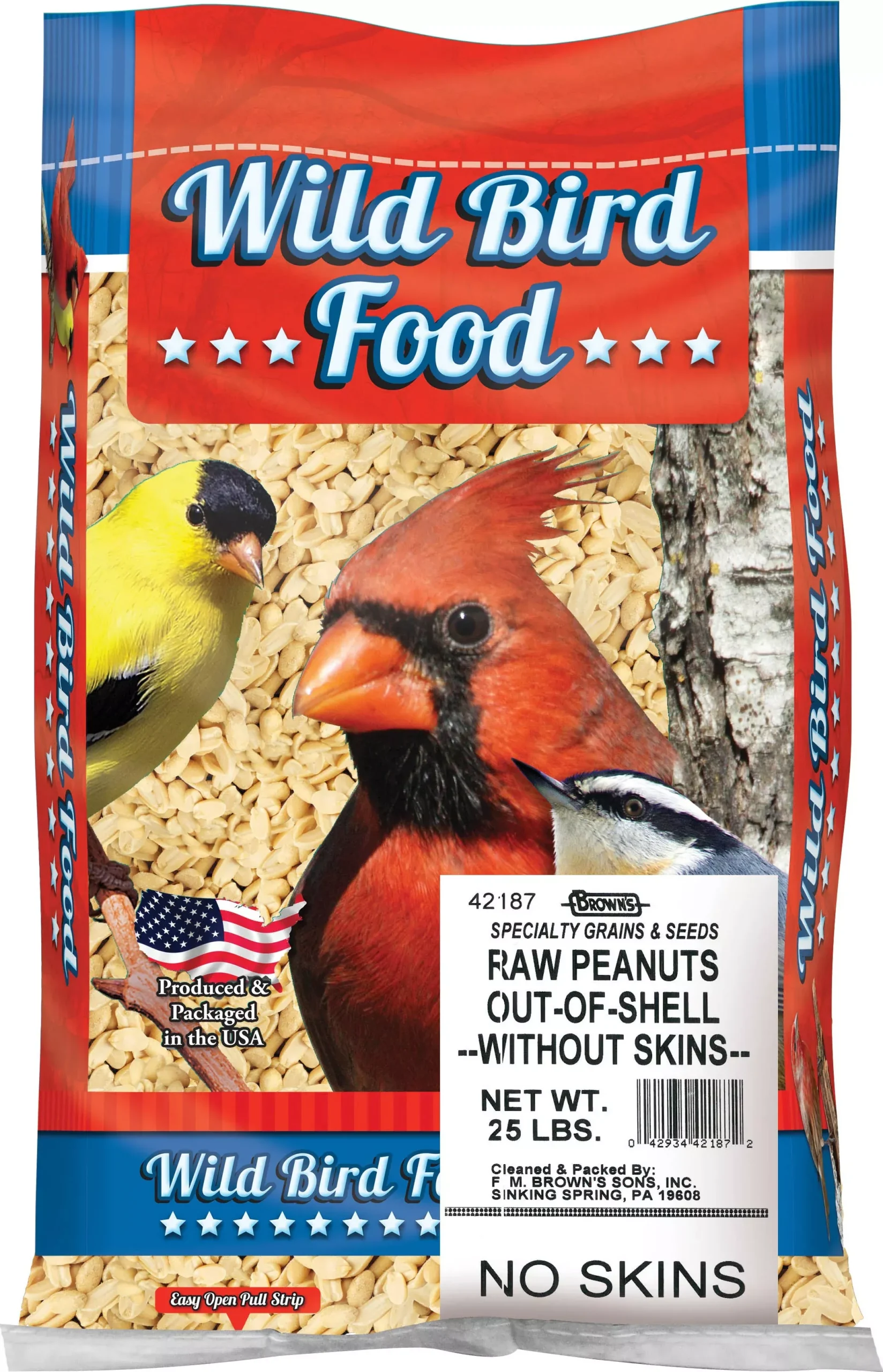 Brown's Song Blend Peanuts Out of Shell 25 lb
