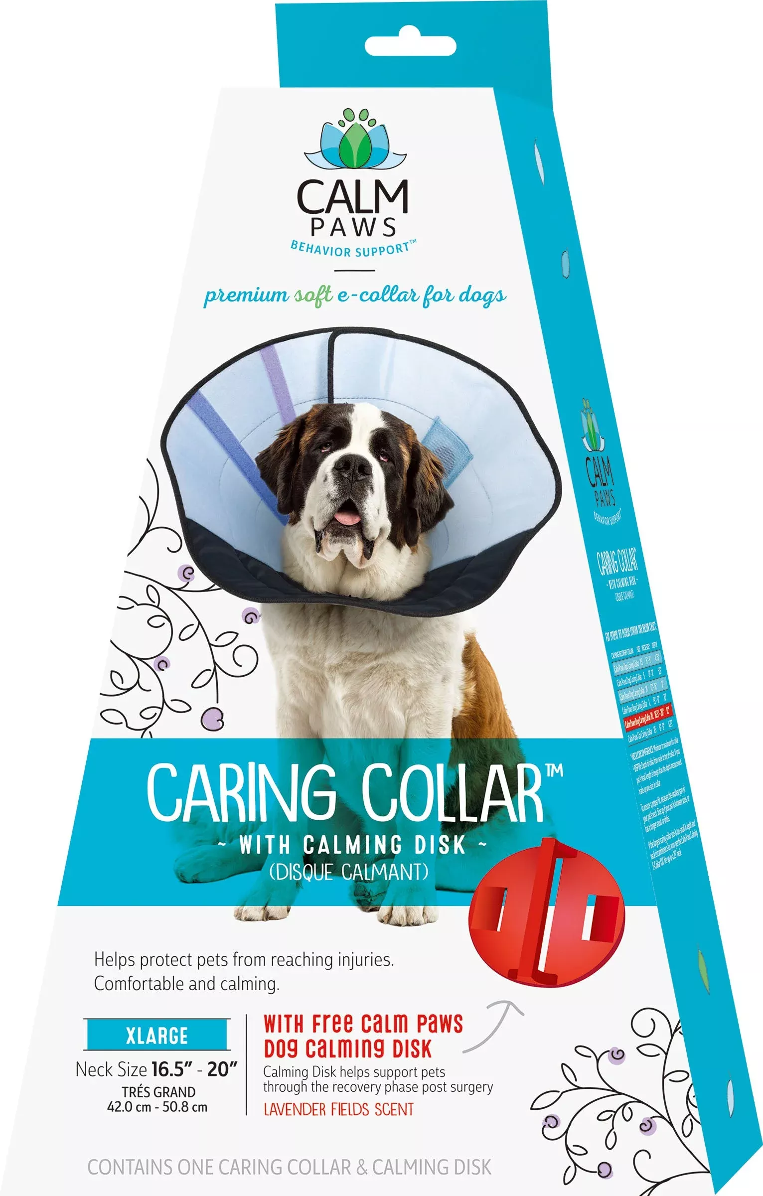 Calm Paws Caring Collar with Calming Disk for Dogs, XL