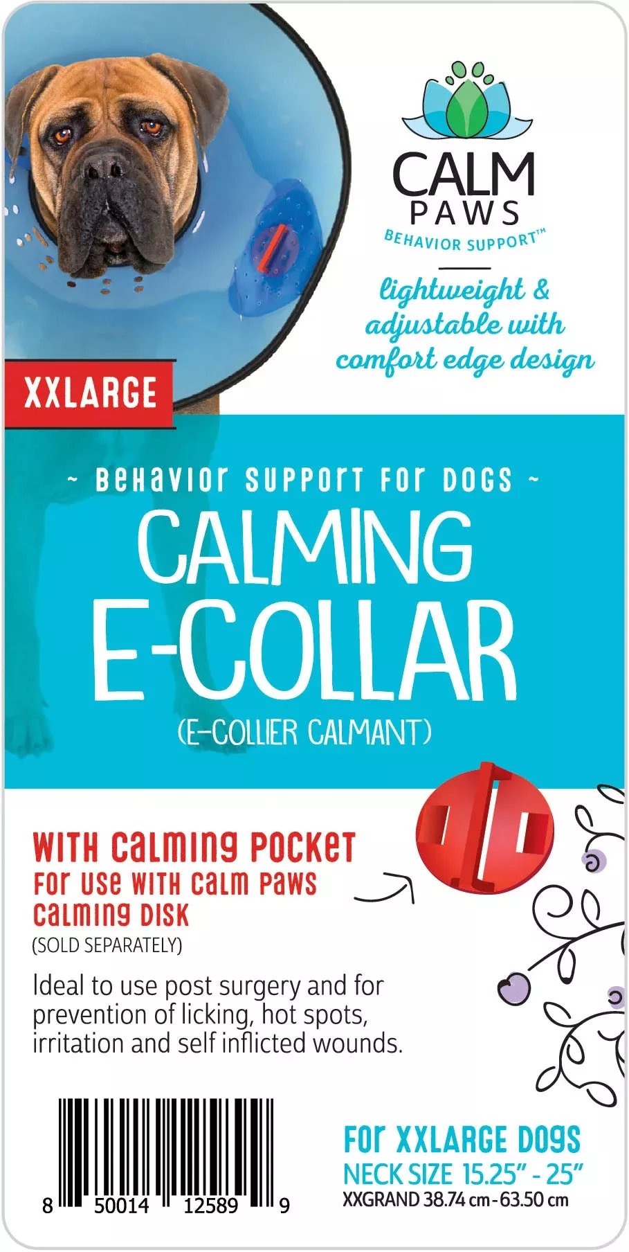 Calm Paws E-Collar XXL 15.25-25 in Blue