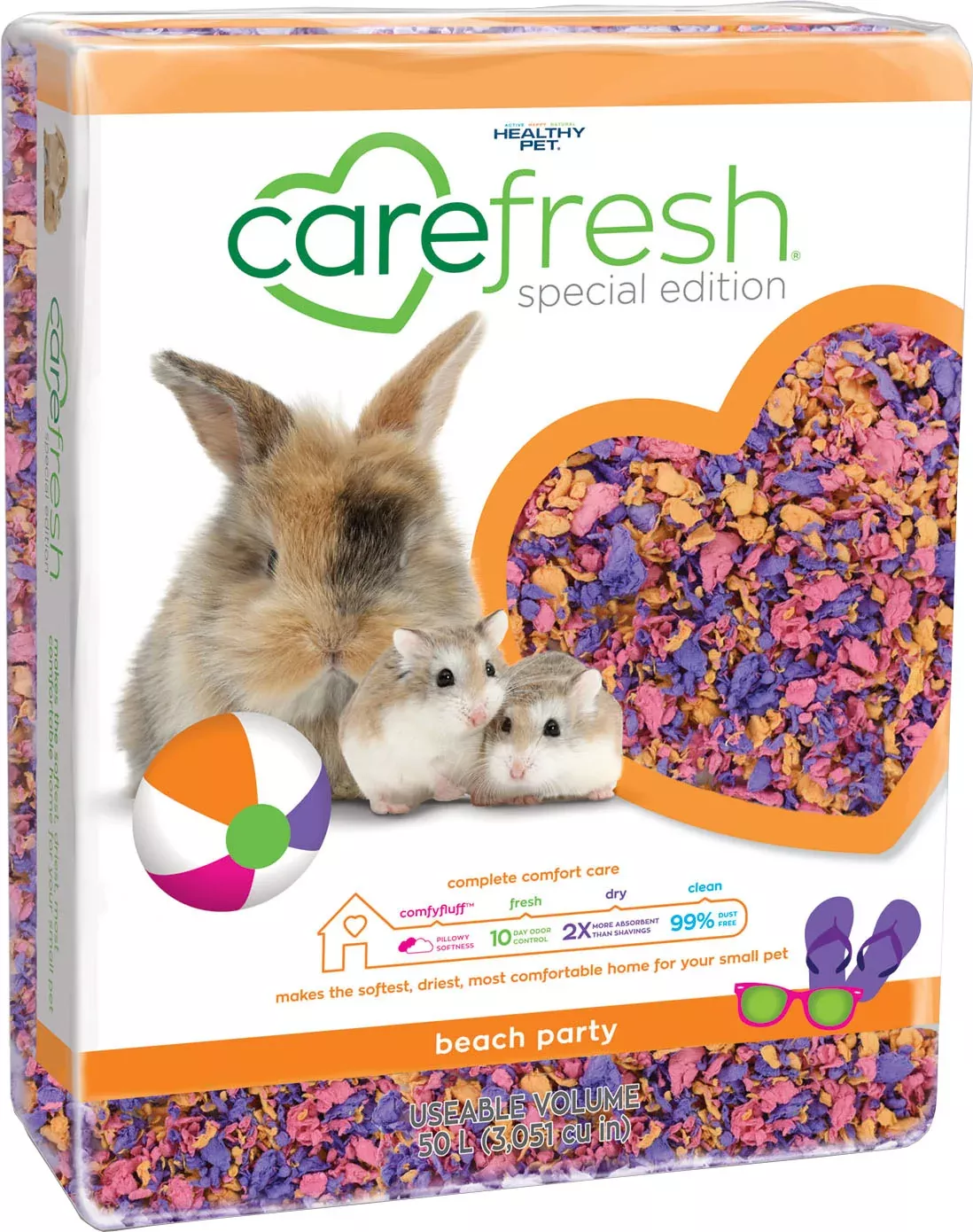 Carefresh Small Pet Bedding, Beach Party 50 L