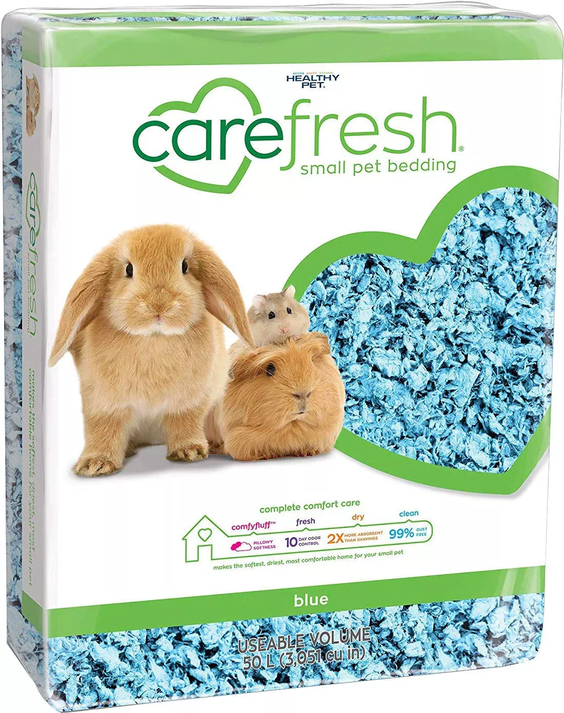 Carefresh Small Pet Bedding, Blue, 50 L