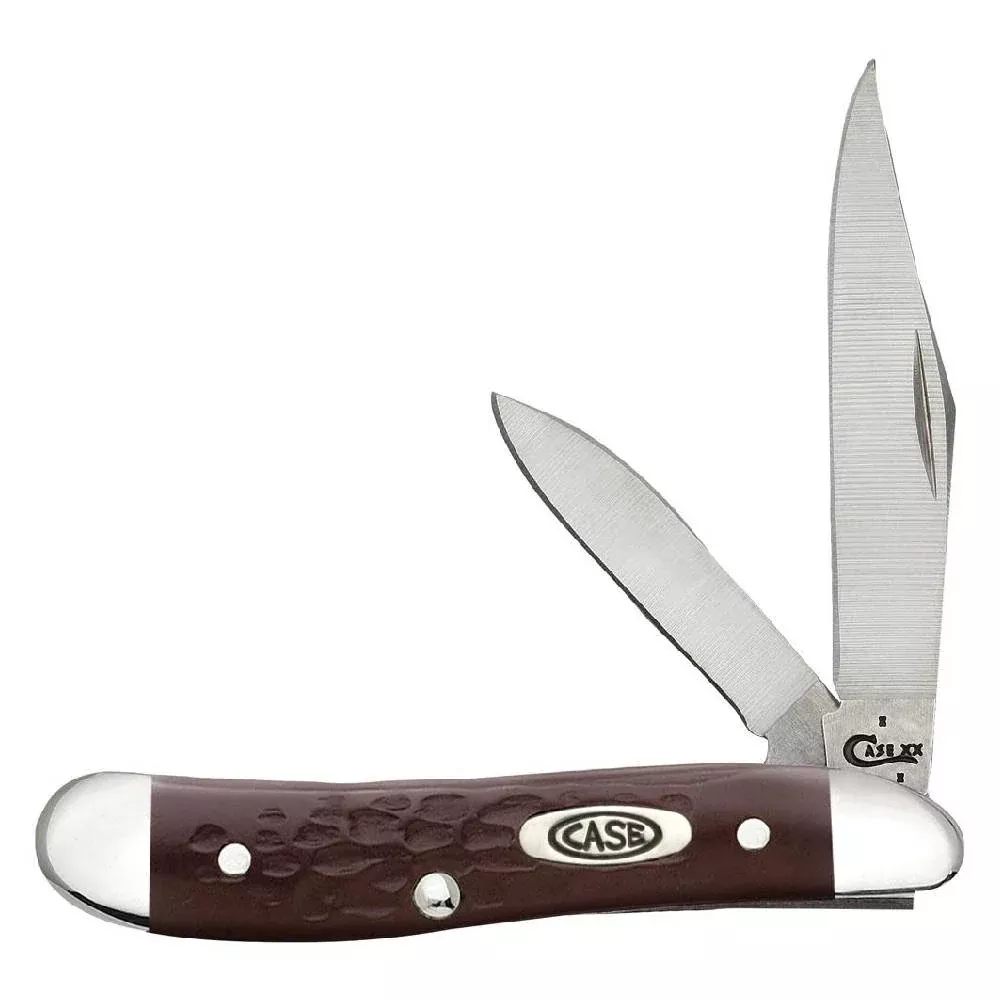 Case Brown Synthetic Jigged Peanut