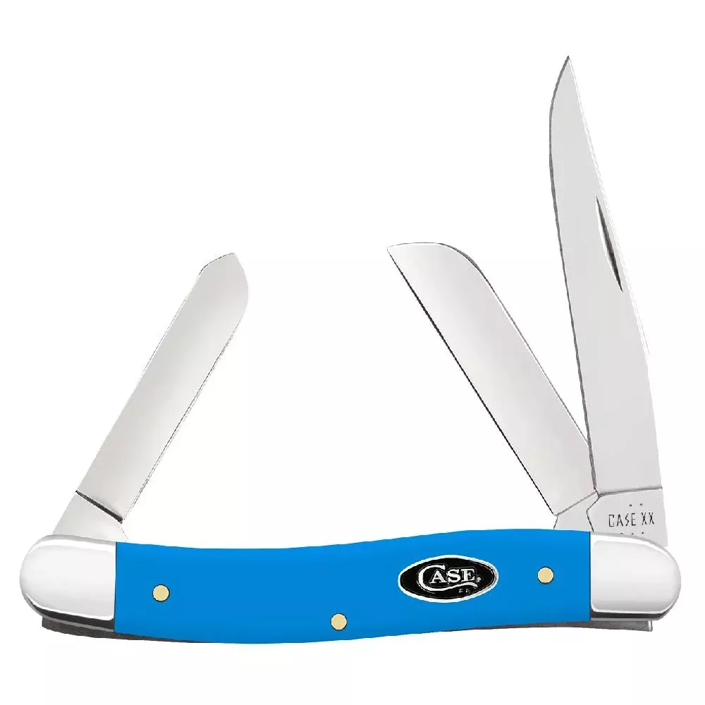 Case Medium Stockman - Smooth Light Blue Synthetic