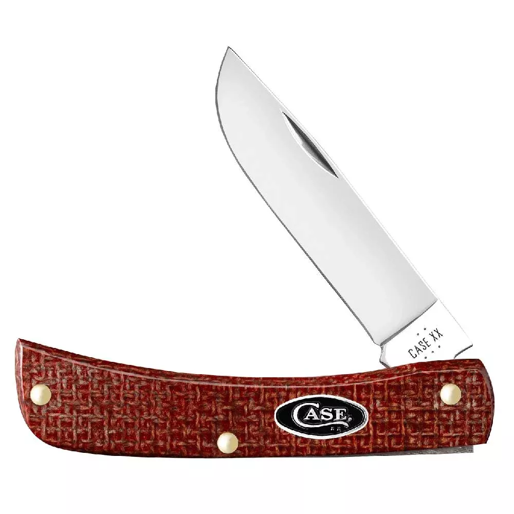 Case Sod Buster Jr - Dark Red Burlap Micarta