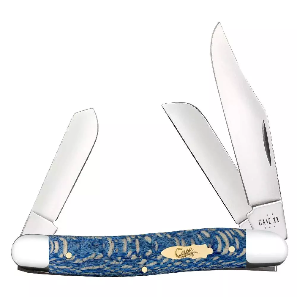 Case Stockman - Smooth Blue Sycamore Wood