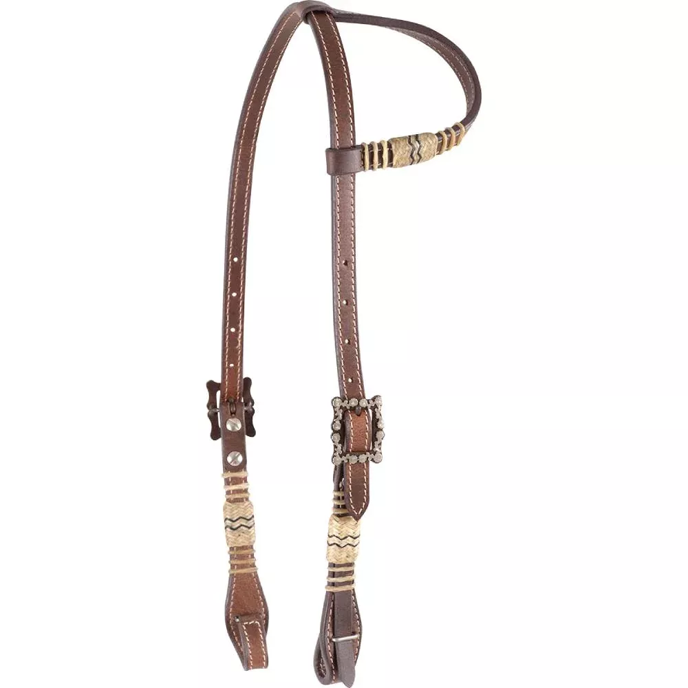 Cashel Rawhide Floral Slip Ear Headstall