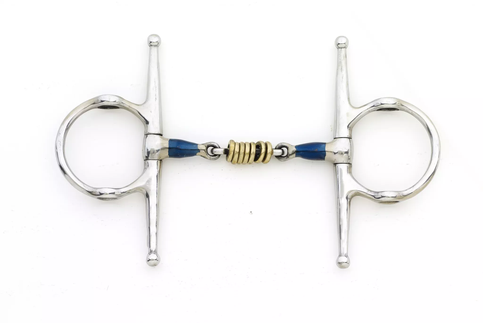 Centaur Full Cheek Gag Dbl Joint Brass Rings Bit