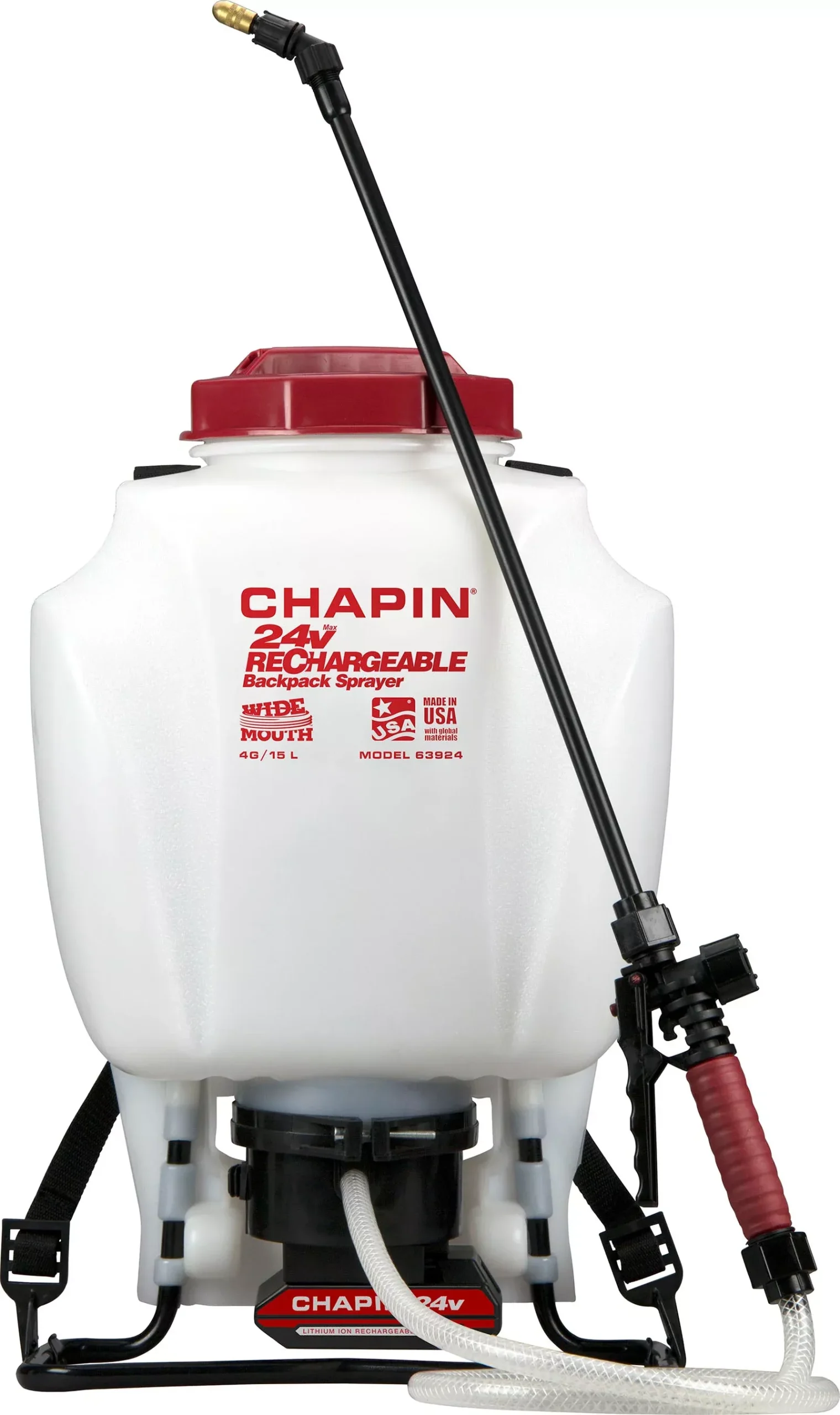 Chapin 24V Rechargeable Backpack Sprayer, 4 Gallon, White