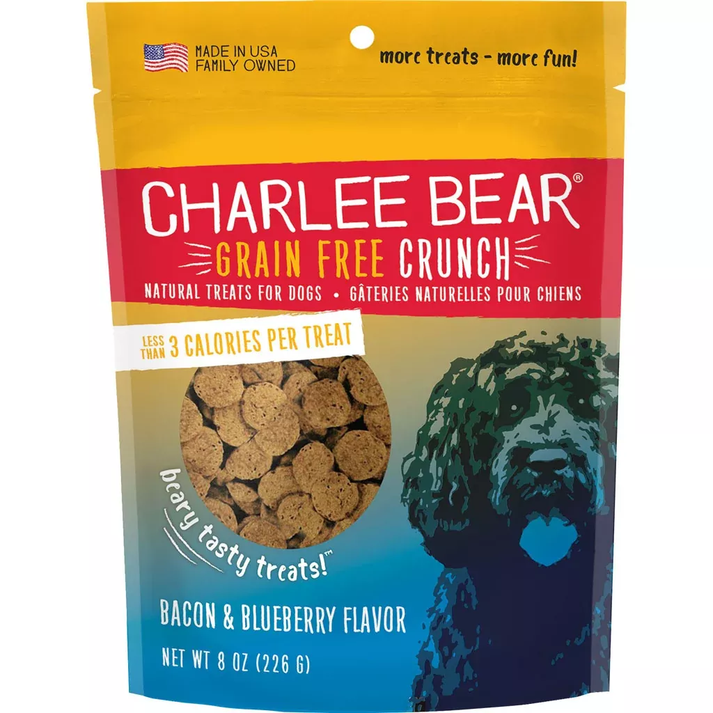 Charlee Bear Grain Free Crunch Bacon & Blueberry, 8 oz