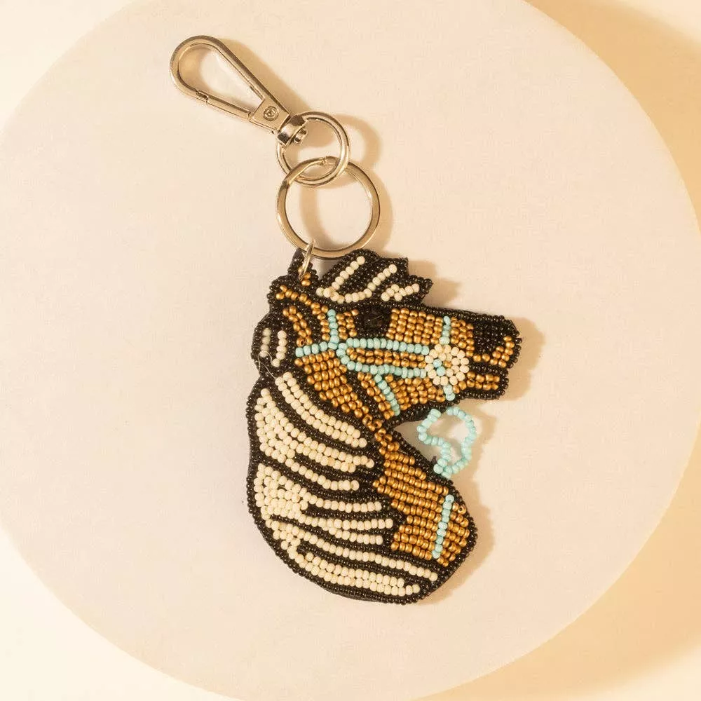 Chief Mustang Keychain in Sable Tan