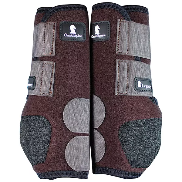 Chocolate Classic Equine Legacy System Horse Hind Sport Boot Pair