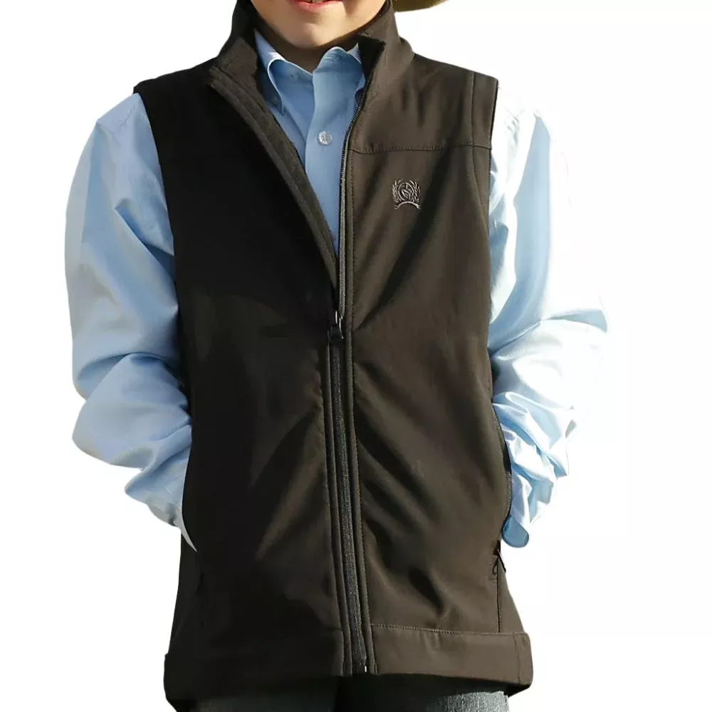 Cinch Boy's Bonded Black Vest