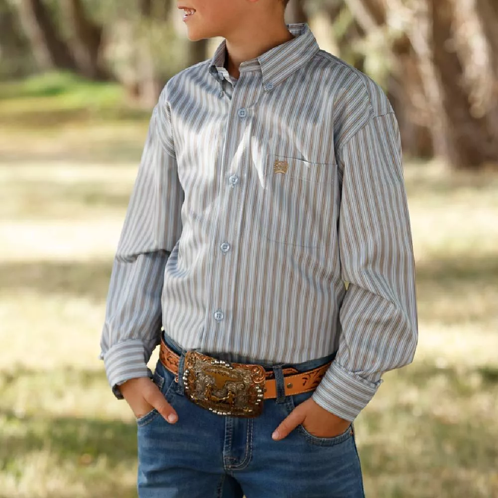 Cinch Boy's Stripe Button Shirt