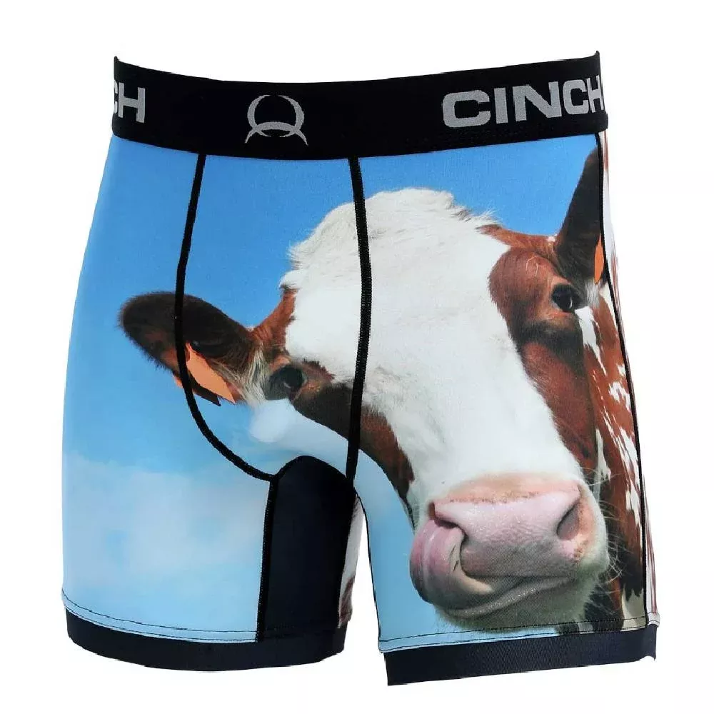 Cinch Men's Cow Print 6" Boxer Brief