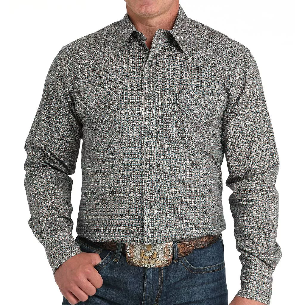 Cinch Men's Geo Print Pearl Snap Shirt