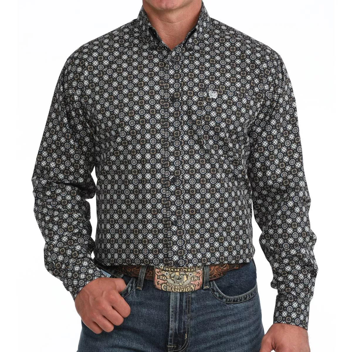Cinch Men's Medallion Button Shirt