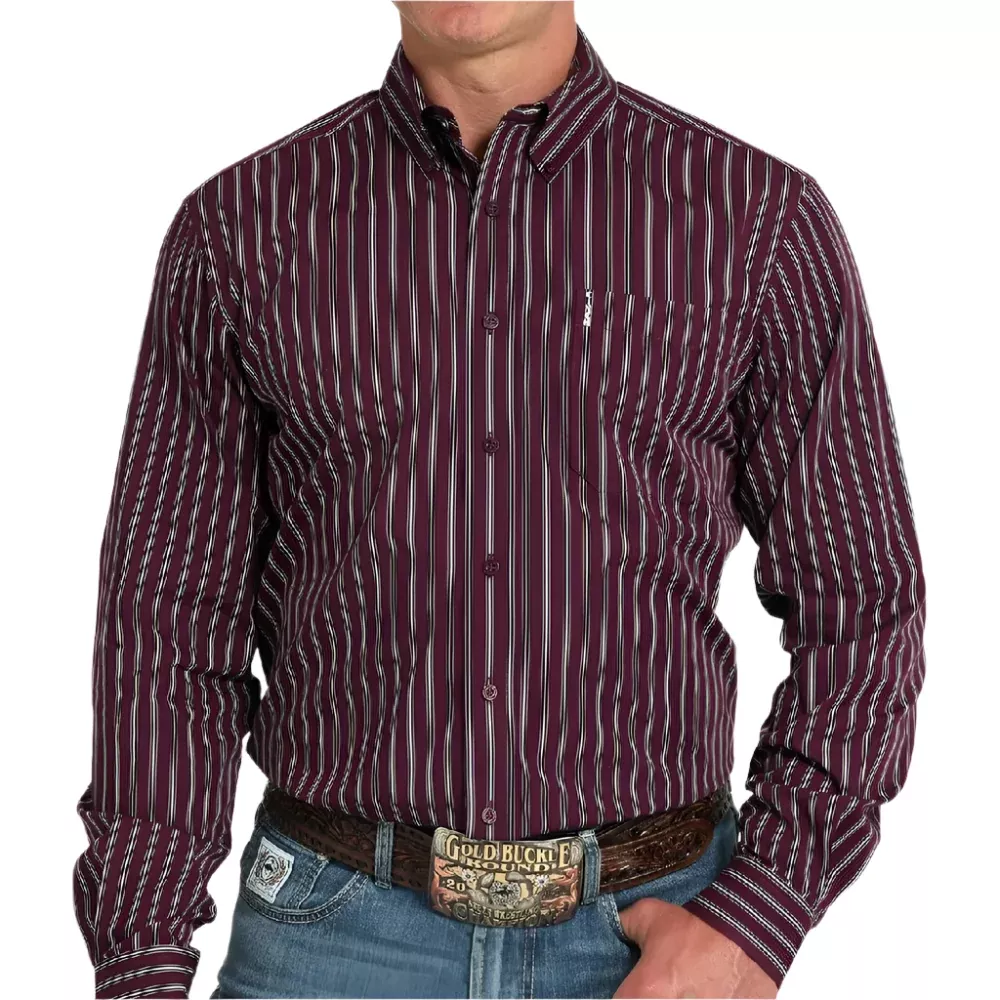 Cinch Men's Modern Stripe Button Down Shirt - FINAL SALE