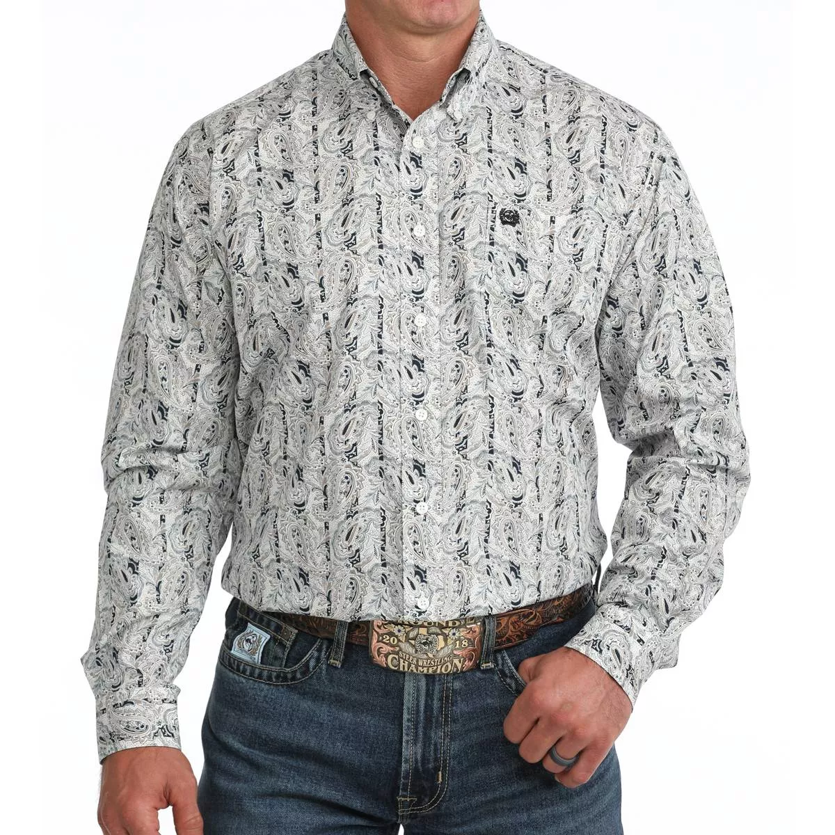 Cinch Men's Paisley Print Button Shirt