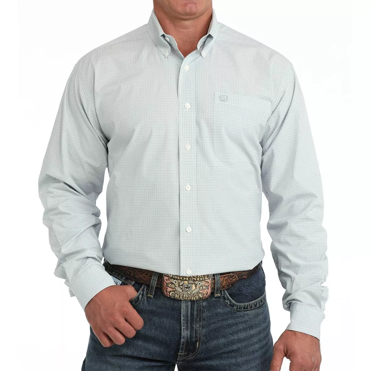 Cinch Men's Plaid Button Shirt