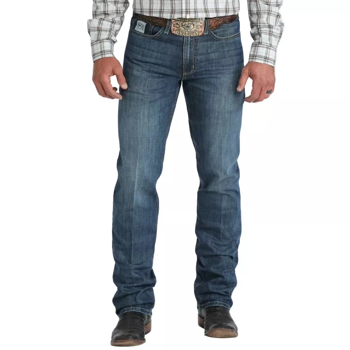 Cinch Men's Silver Label Mid Rise Slim Straight Leg Jean