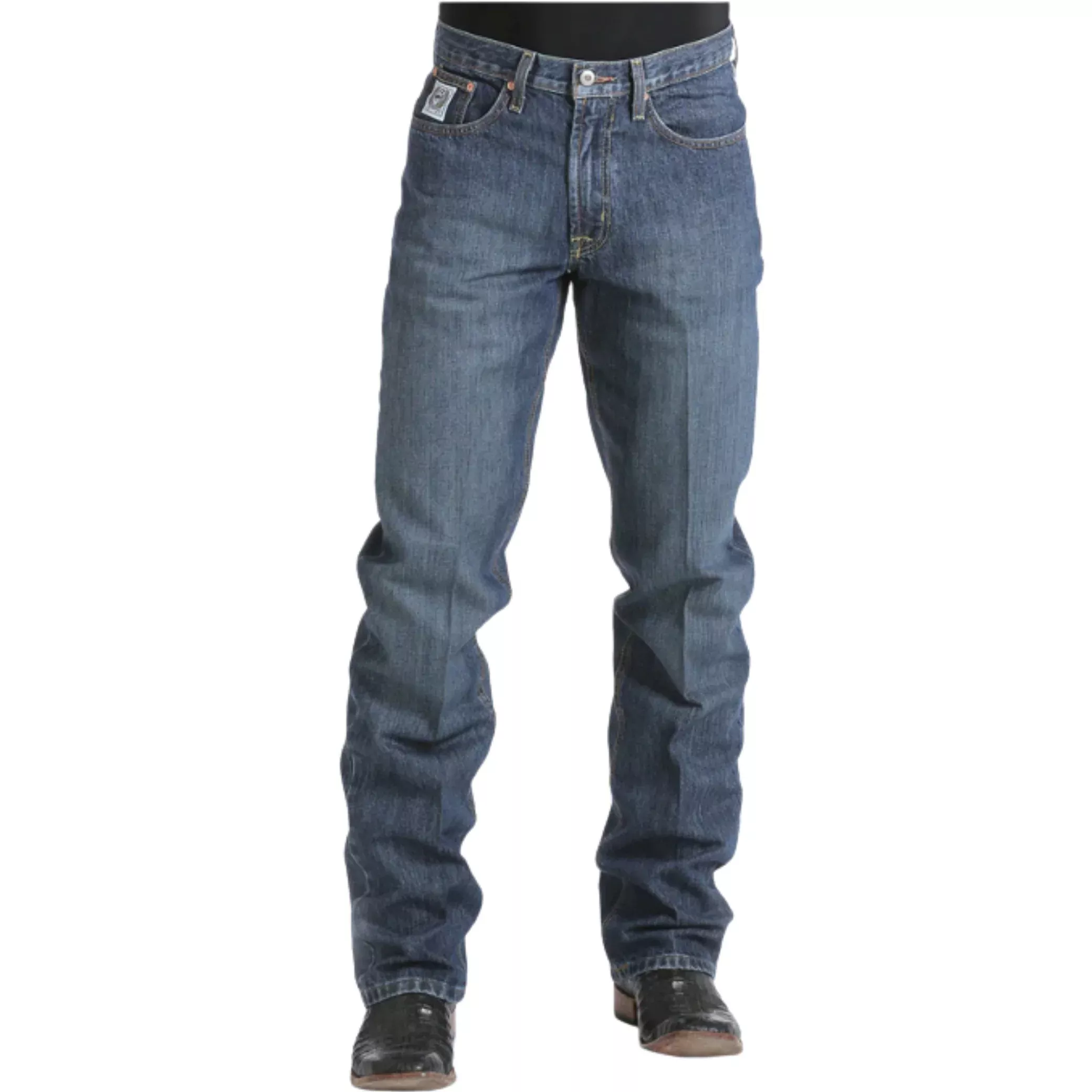 Cinch Mens White Dark Jeans