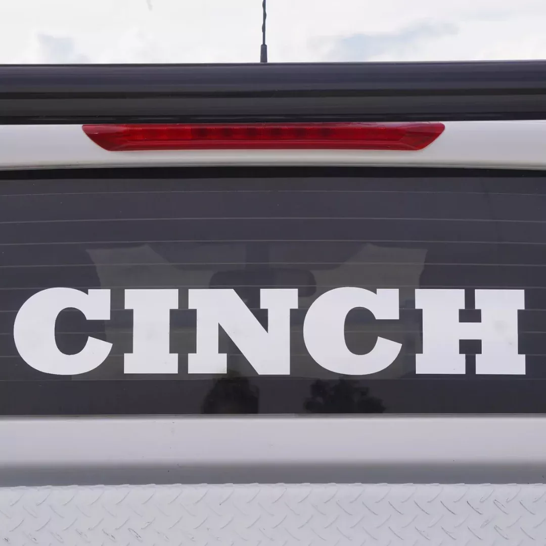 Cinch Silver Decal