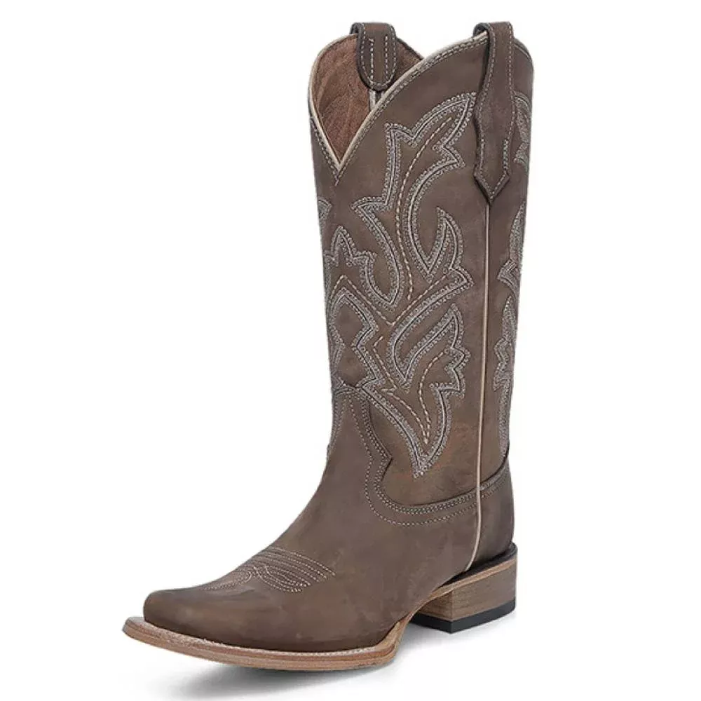 Circle G Embroidery Chocolate Western Boot
