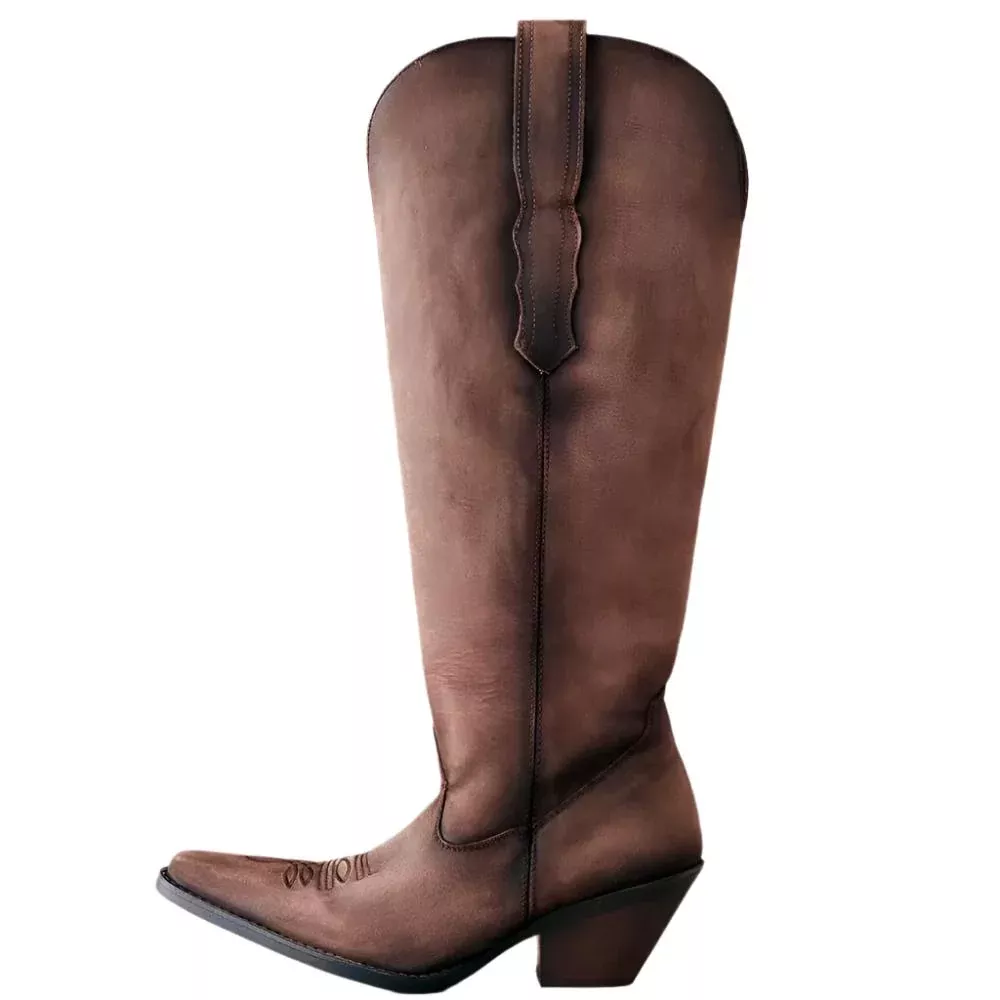 Circle G Tall Western Leather Boot
