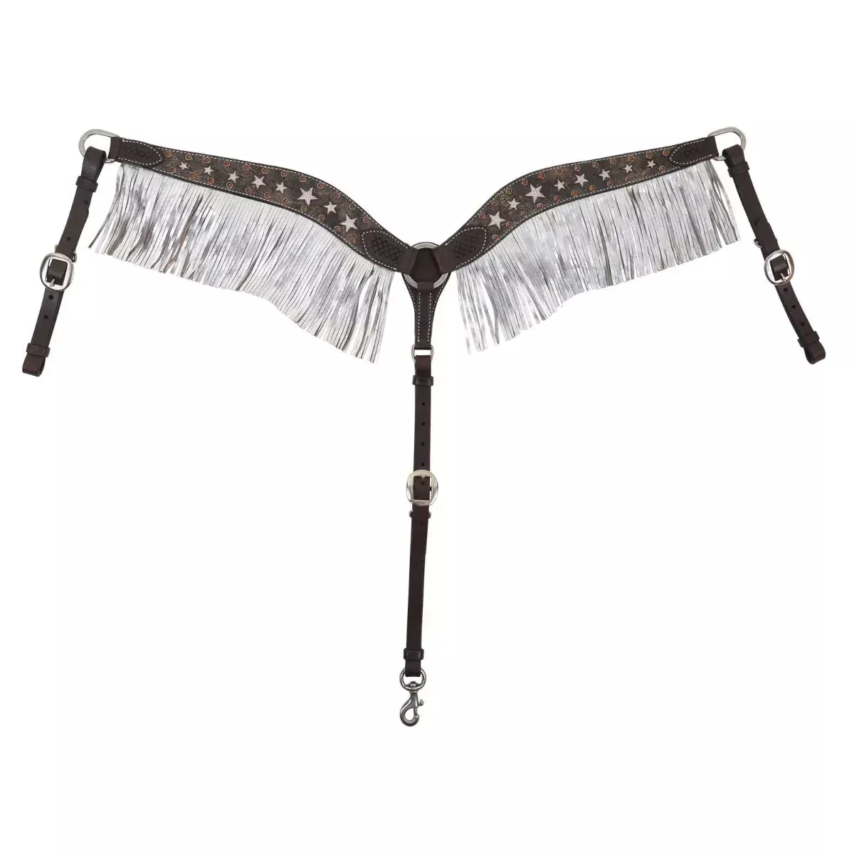 Circle Y Silver Star Breast Collar