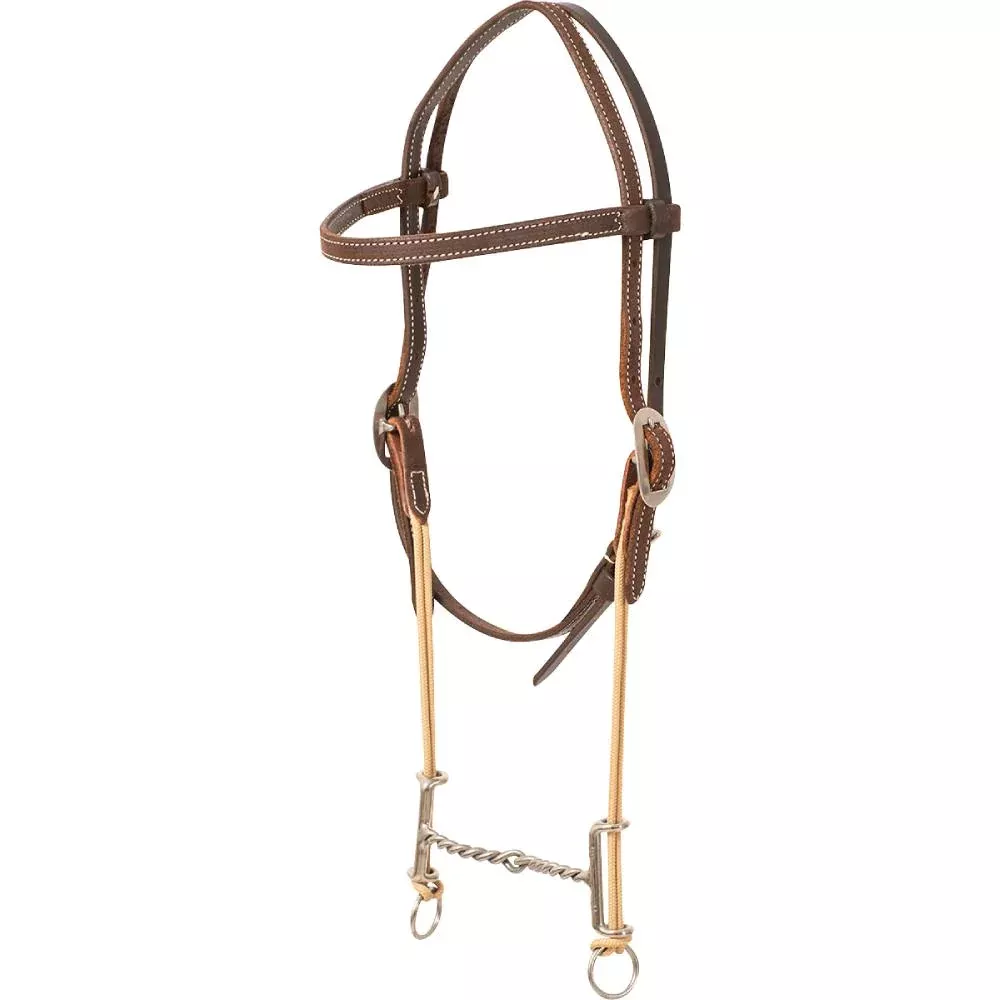 Classic Equine Browband Loomis Gag Twisted Wire Snaffle Bit