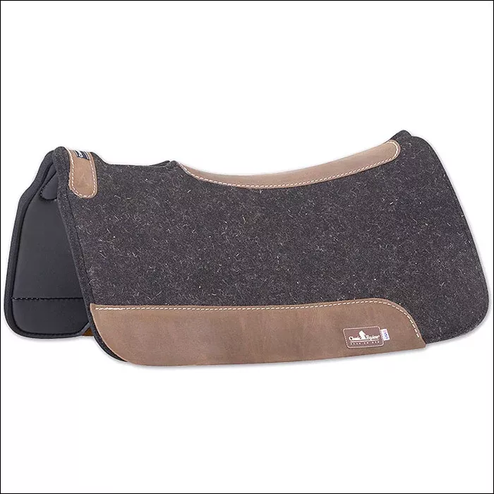 Classic Equine ContourFlex Western Saddle Pad 100% Wool Felt Top – 3/4" Total Thickness