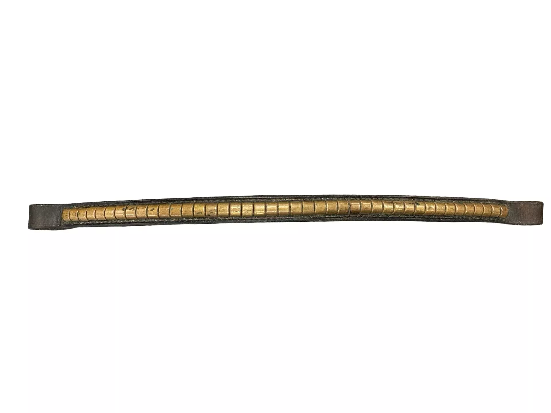 Clincher Browband - Brown/Brass - Approx 15" - USED